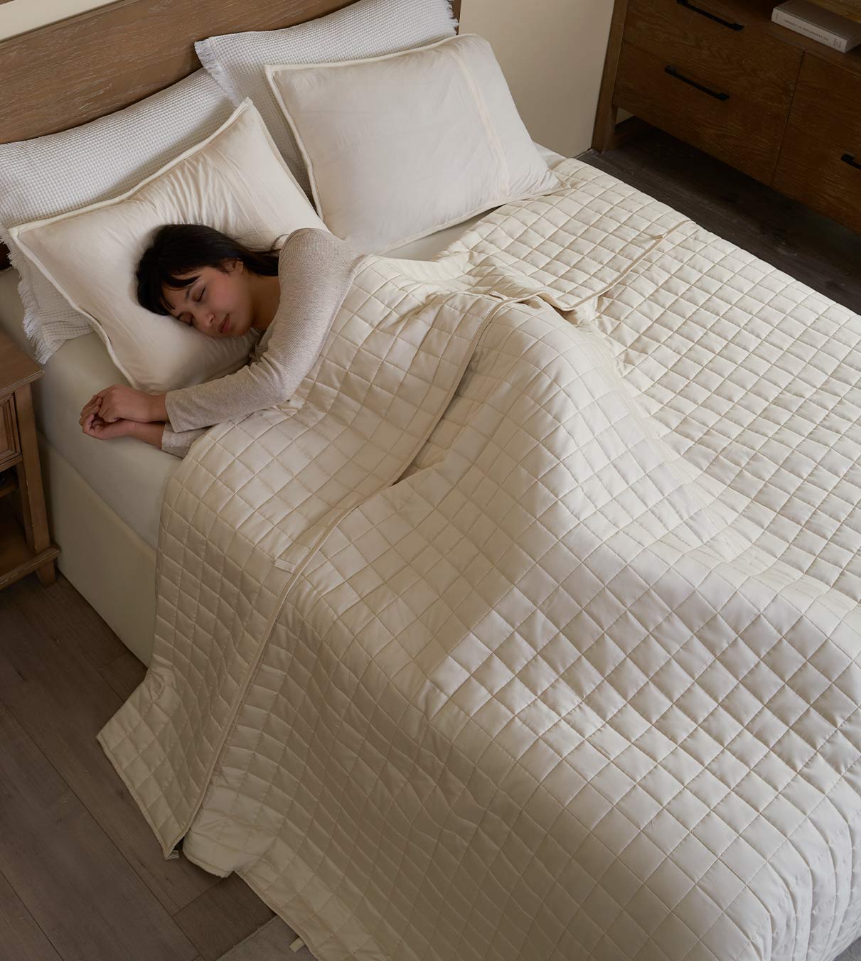 Product: YNM Weighted Blanket 30lb | Color: Bamboo Champagne Beige 3.0