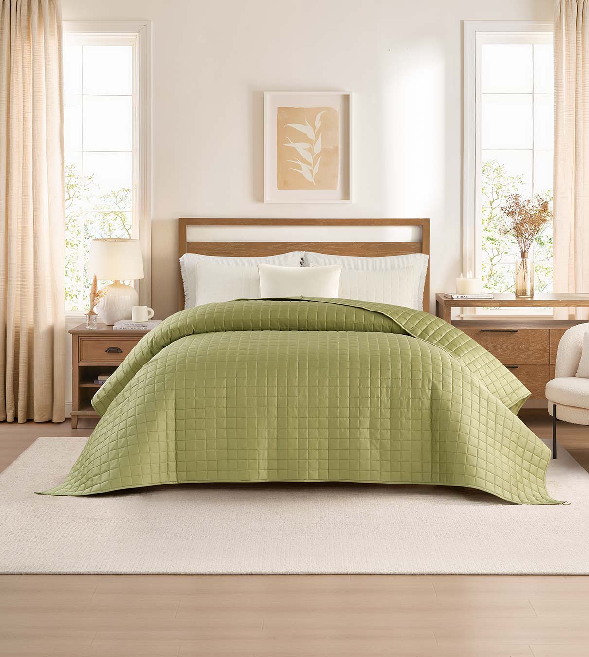 Product: YNM Weighted Blanket 25lb | Color: Bamboo Matcha Green 3.0