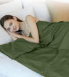 Product: Cotton Weighted Blanket Duvet Cover | Color: Amy Green