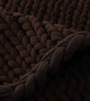 Product: Knitted Cotton Weighted Blanket | Color: Chocolate Brown