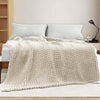 Product: Knitted Cotton Weighted Blanket | Color: Cream White