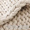 Product: Knitted Cotton Weighted Blanket | Color: Cream White