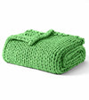 Product: Knitted Cotton Weighted Blanket | Color: Green