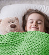 Product: Knitted Cotton Weighted Blanket | Color: Green
