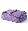 Product: Knitted Cotton Weighted Blanket | Color: Purple