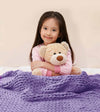 Product: Knitted Cotton Weighted Blanket | Color: Purple