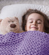 Product: Knitted Cotton Weighted Blanket | Color: Purple