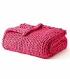 Product: Knitted Cotton Weighted Blanket | Color: Rose