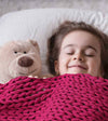 Product: Knitted Cotton Weighted Blanket | Color: Rose