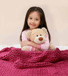 Product: Knitted Cotton Weighted Blanket | Color: Rose