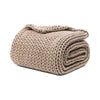 Product: Knitted Cotton Weighted Blanket | Color: Beige