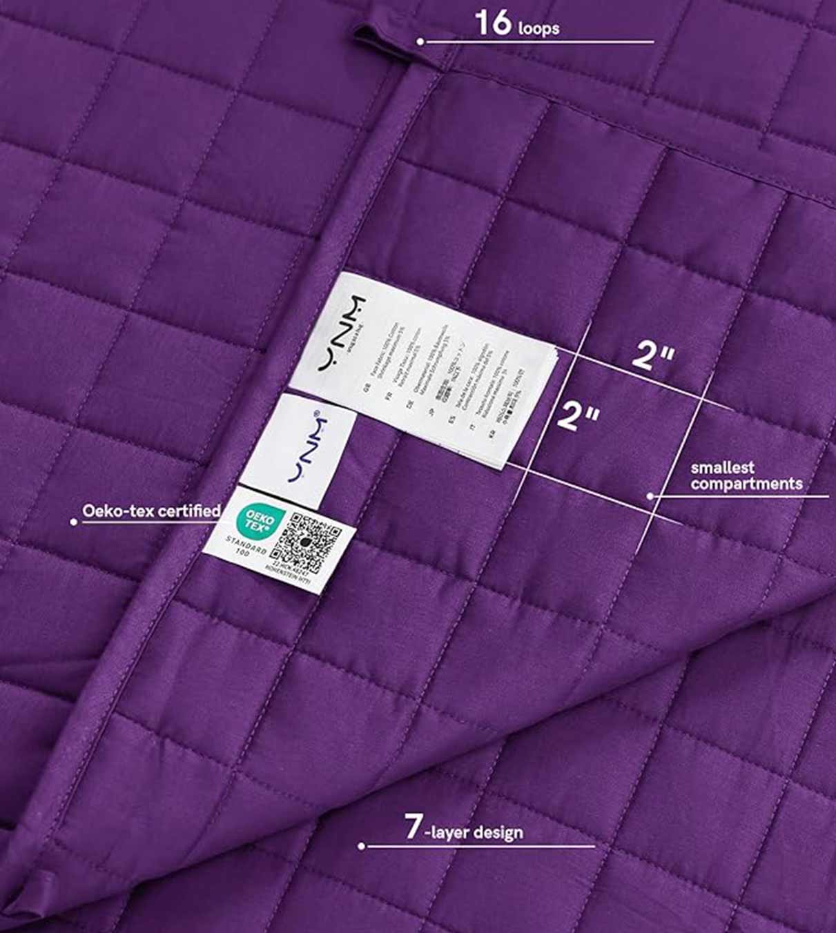 Product: Kids Original Cotton Weighted Blanket | Color: Cotton Fuchsia Purple 3.0