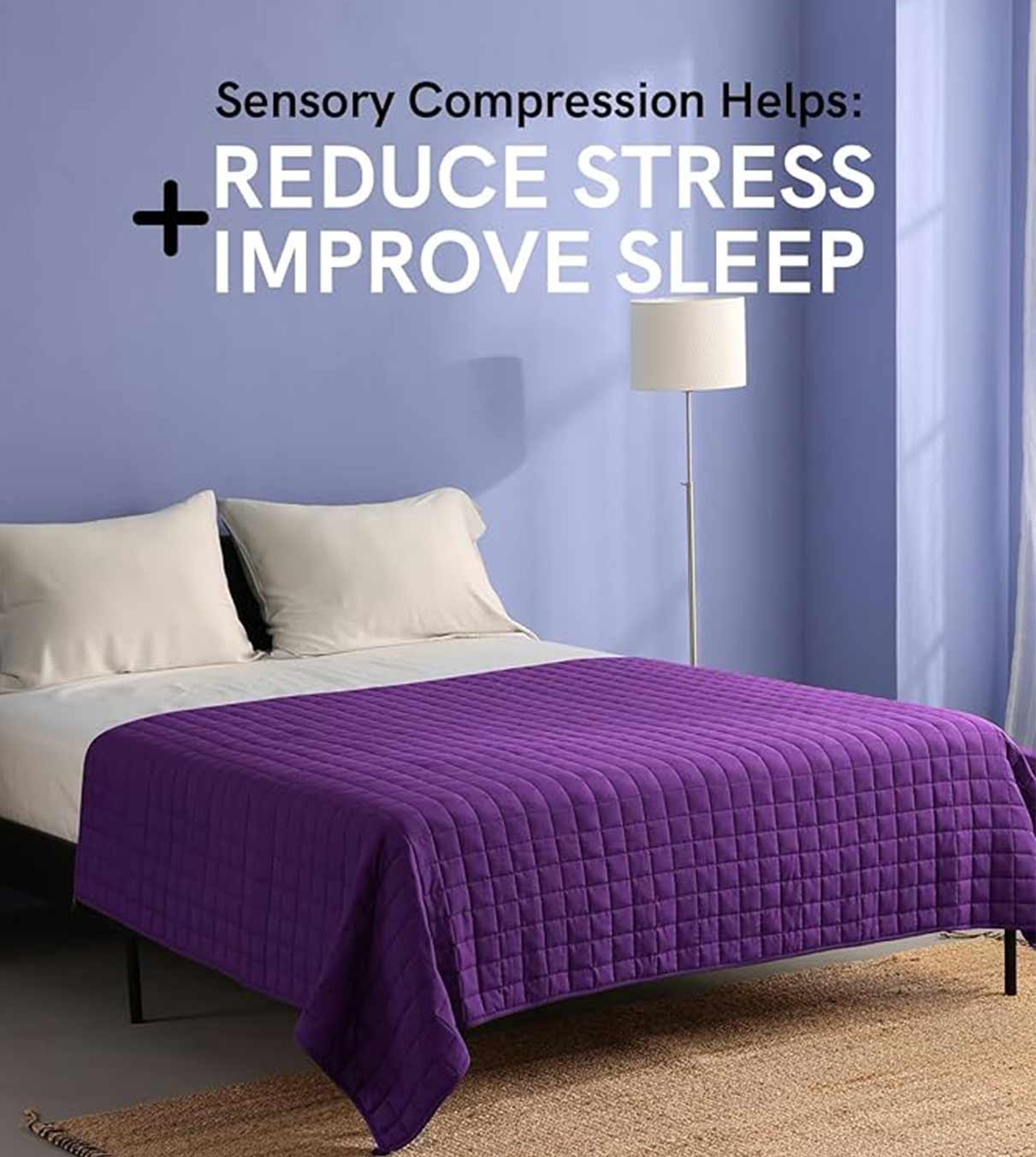 Product: Exclusive Cotton Weighted Blanket | Color: Fuchsia Purple