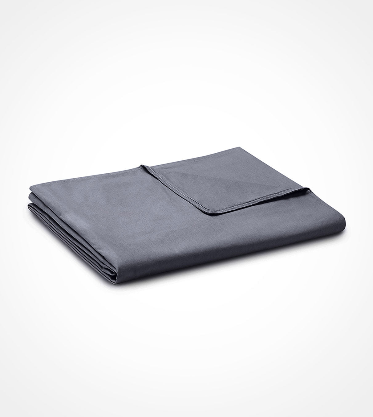 Product: Cotton Weighted Blanket Duvet Cover | Color: 3 Side Zipper - Cotton Dark Grey