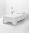 Product: Cotton Weighted Blanket Duvet Cover | Color: 3 Side Zipper - Cotton White