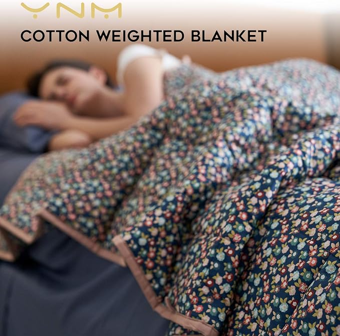 Product: YNM Weighted Blanket 15lb | Color: Cotton Floret 2.0