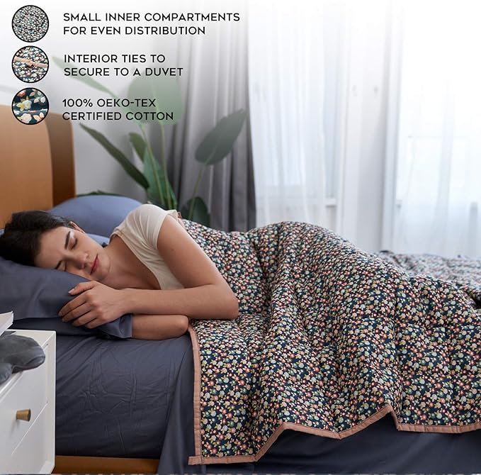 Product: YNM Weighted Blanket 15lb | Color: Cotton Floret 2.0