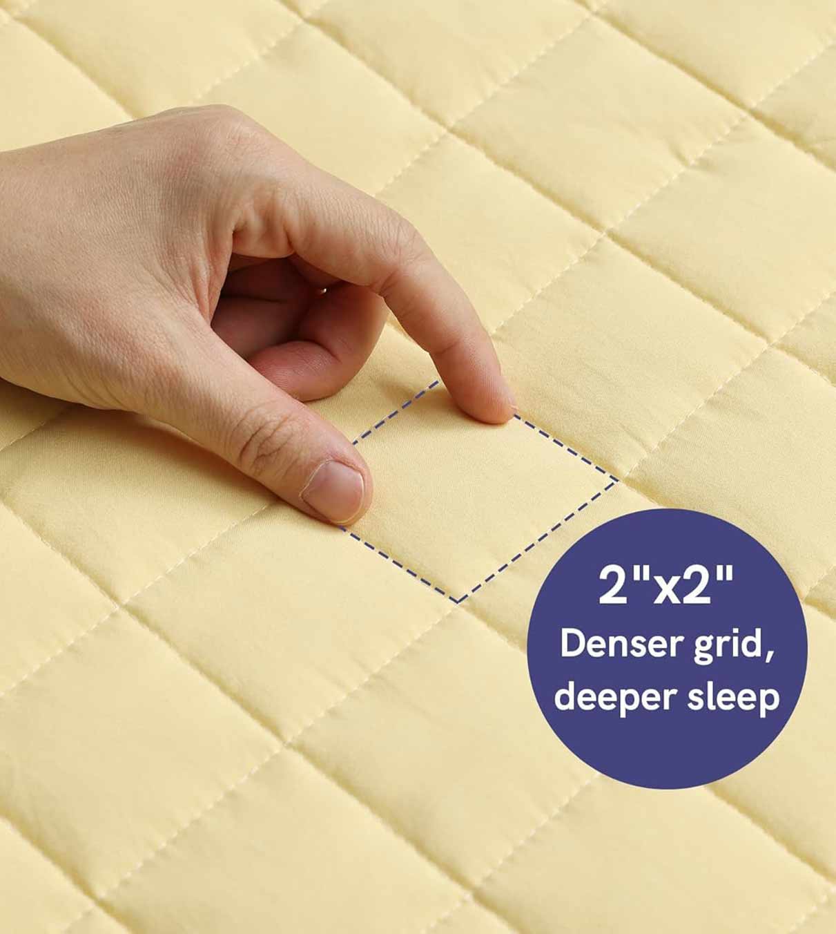 Product: Exclusive Polyester Weighted Blanket | Color: Microfiber Pastel Yellow 3.0