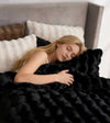 Product: Faux-Fur Weighted Blanket | Color: Bubble Black 3.0