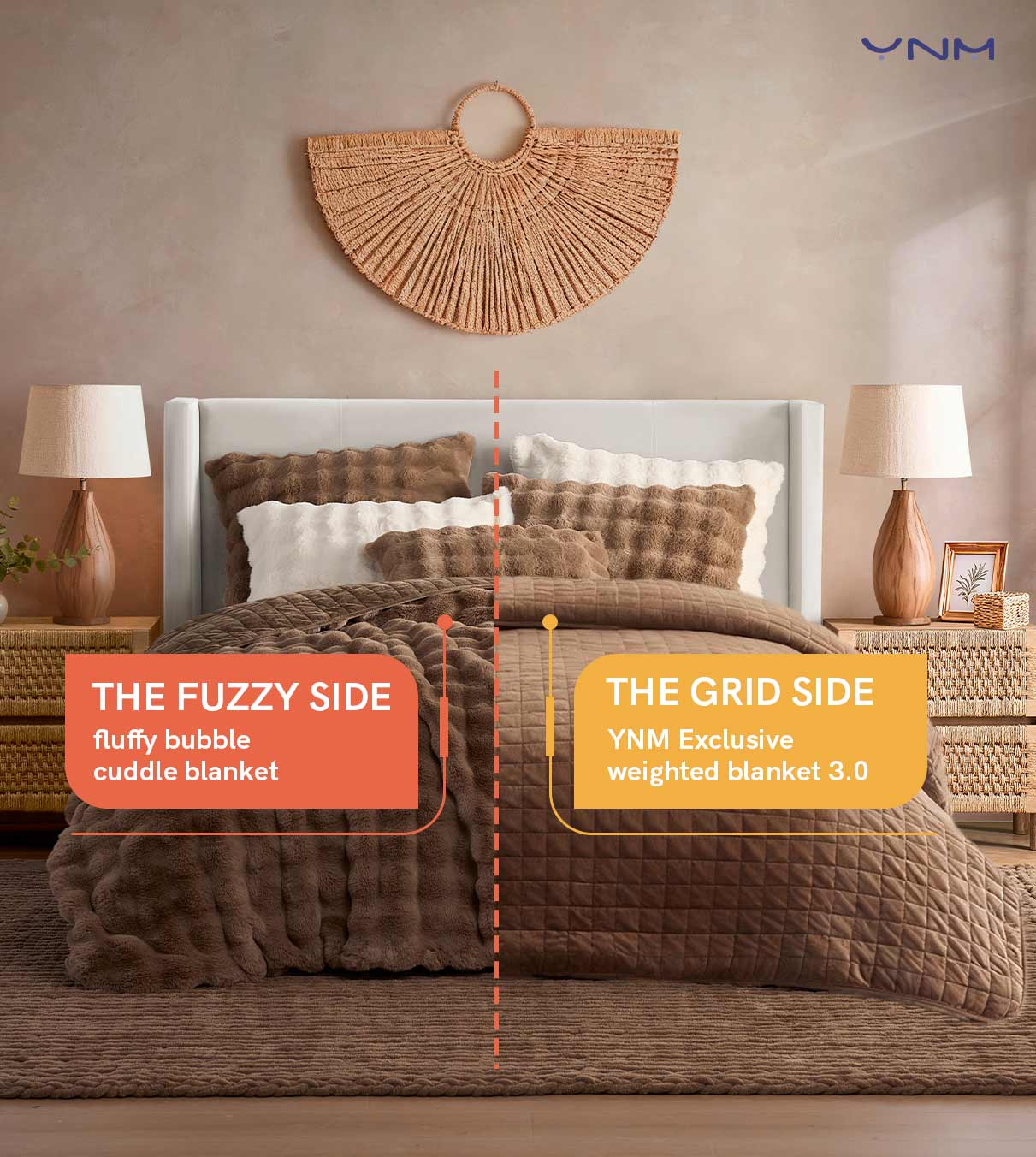 Product: Faux-Fur Weighted Blanket | Color: Bubble Brown 3.0