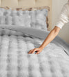 Product: Faux-Fur Weighted Blanket | Color: Bubble Light Grey 3.0