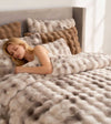 Product: Faux-Fur Weighted Blanket | Color: Bubble Tie-dye Brown 3.0