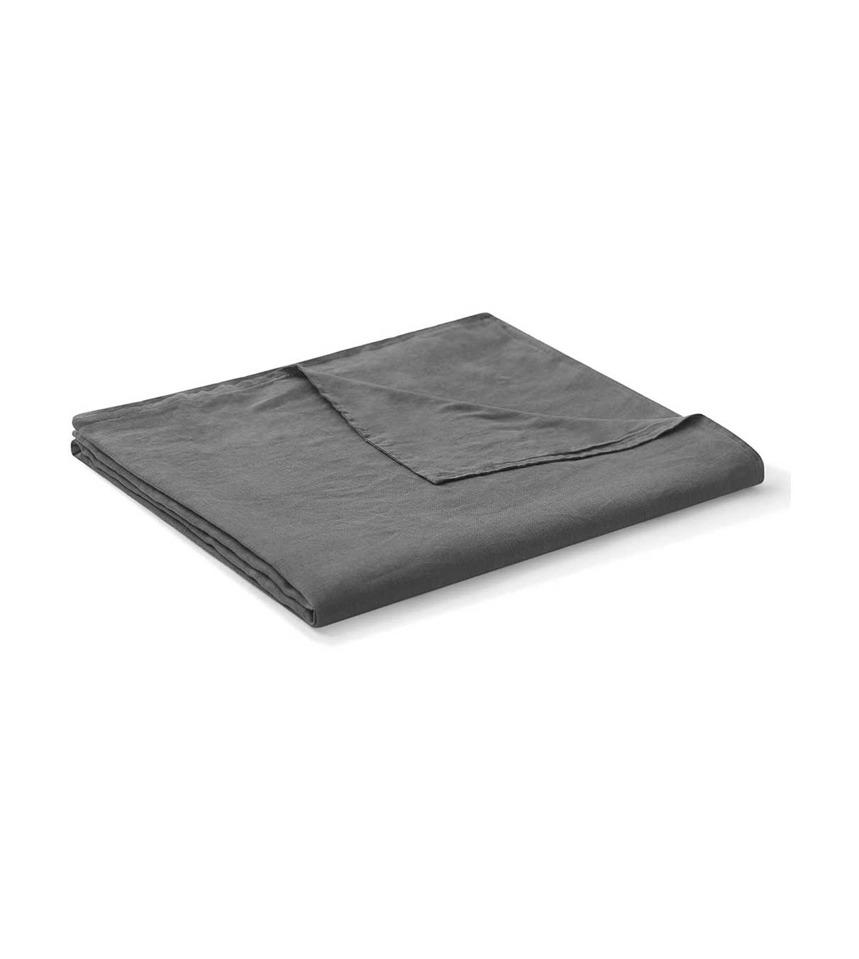 Product: French-Linen Weighted Blanket Duvet Cover | Color: Dark Grey