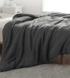 Product: French-Linen Weighted Blanket Duvet Cover | Color: Dark Grey