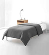 Product: French-Linen Weighted Blanket Duvet Cover | Color: Dark Grey