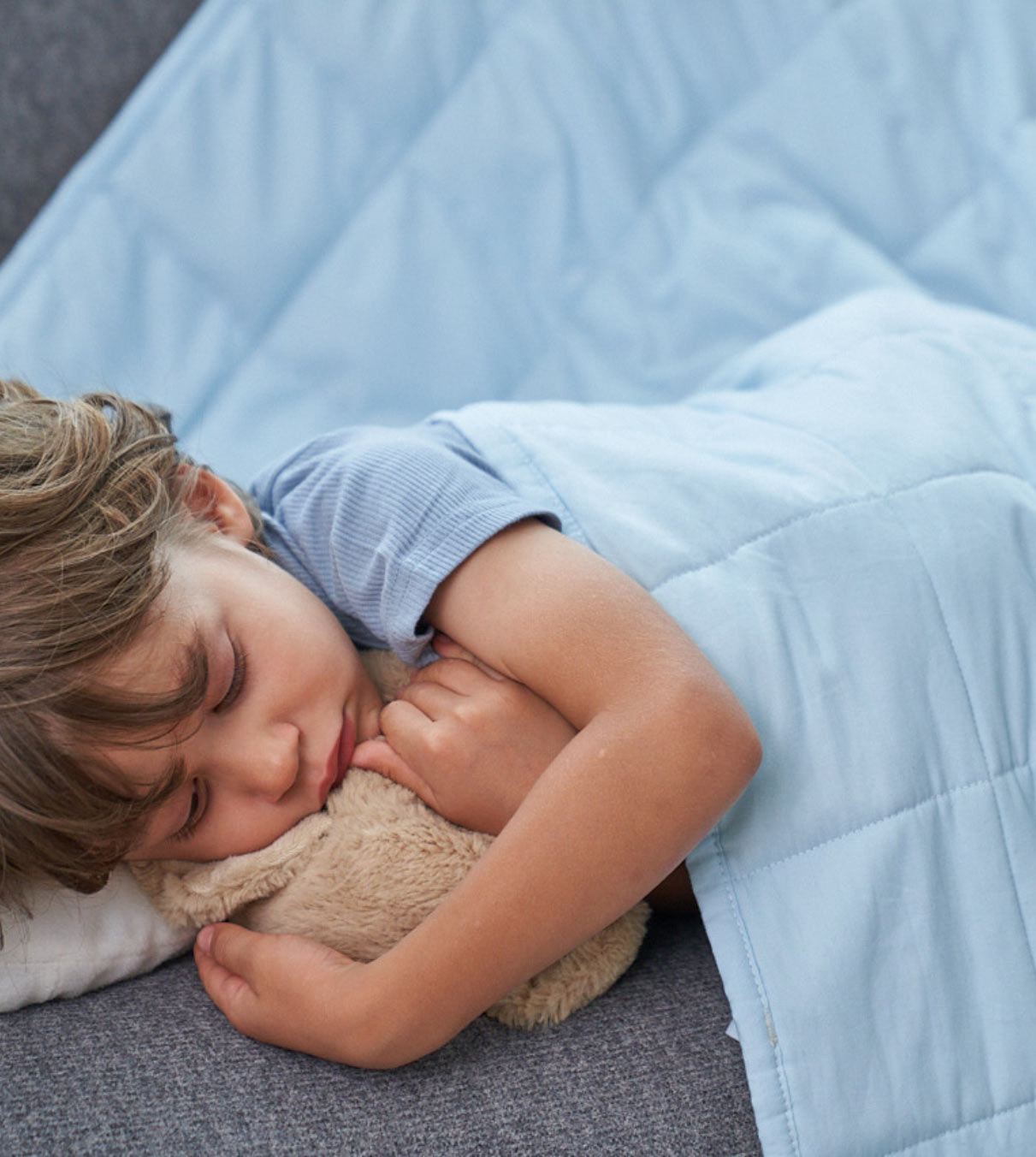 Product: YNM Weighted Blanket 17lb | Color: Cotton Light Blue 2.0