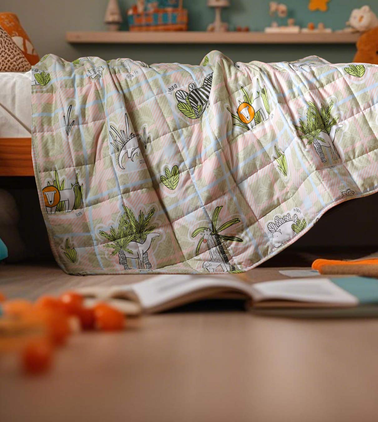 Product: Kids Original Cotton Weighted Blanket | Color: Safari