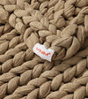 Product: Knitted Weighted Blanket 10lb | Color: Cotton Beige
