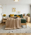 Product: Knitted Weighted Blanket 10lb | Color: Cotton Beige