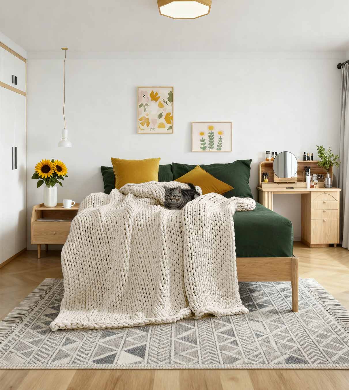 Product: Knitted Cotton Weighted Blanket | Color: Cream White