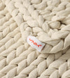 Product: Knitted Weighted Blanket 10lb | Color: Cotton Cream White
