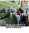 Product: 20lb Knitted Weighted Blanket | Color: Velvet Avocado