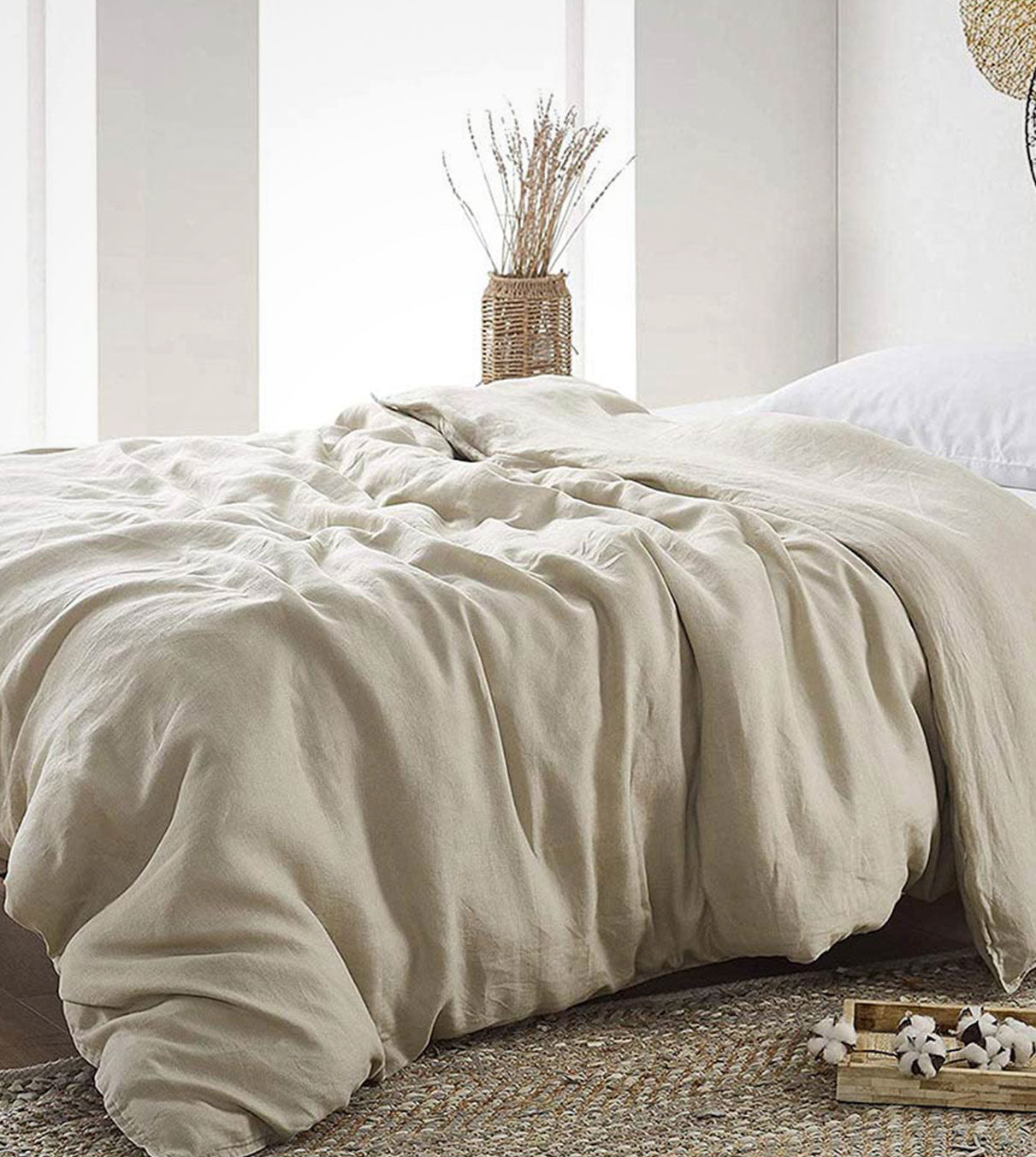 Product: Weighted Blanket Duvet Cover King/California King Size | Color: Linen Khaki