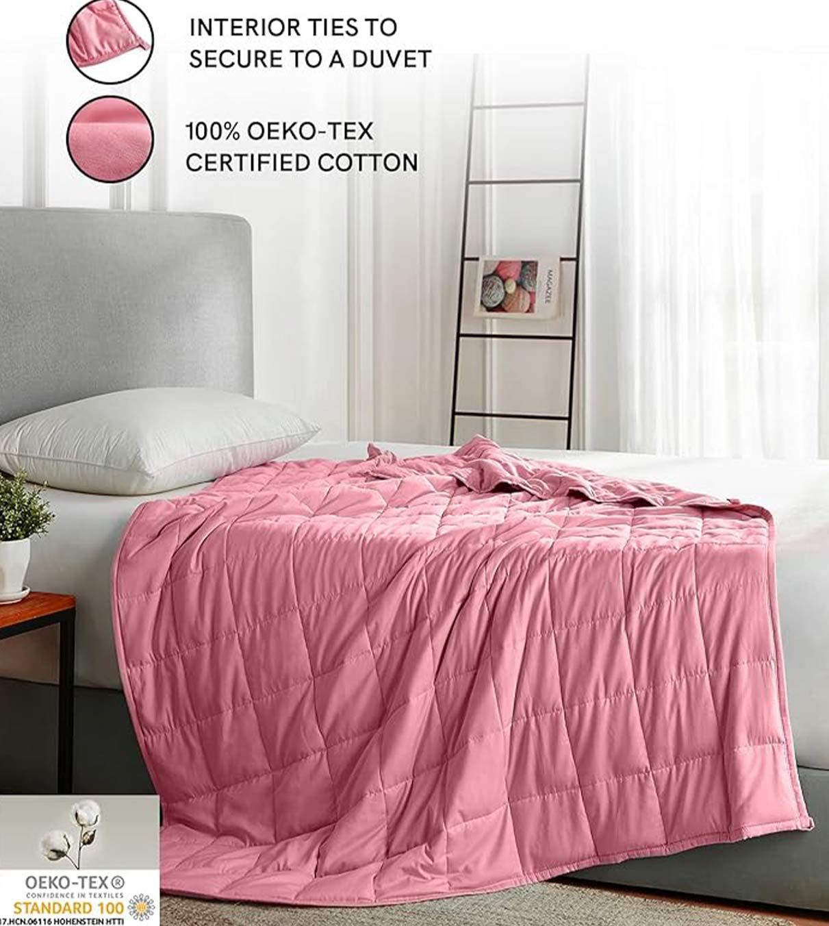 Product: YNM Weighted Blanket 17lb | Color: Cotton Bradied Apricot 2.0