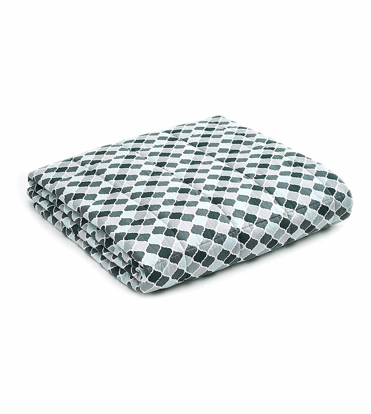 Product: Original Cotton Weighted Blanket | Color: Small Lattice-Scroll