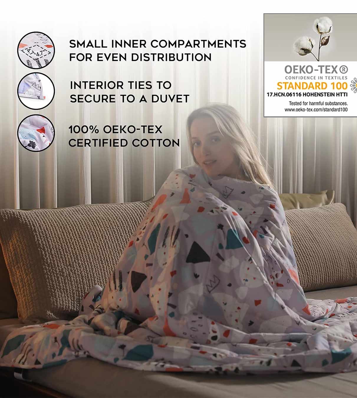 Product: Original Cotton Weighted Blanket | Color: Terrazzo