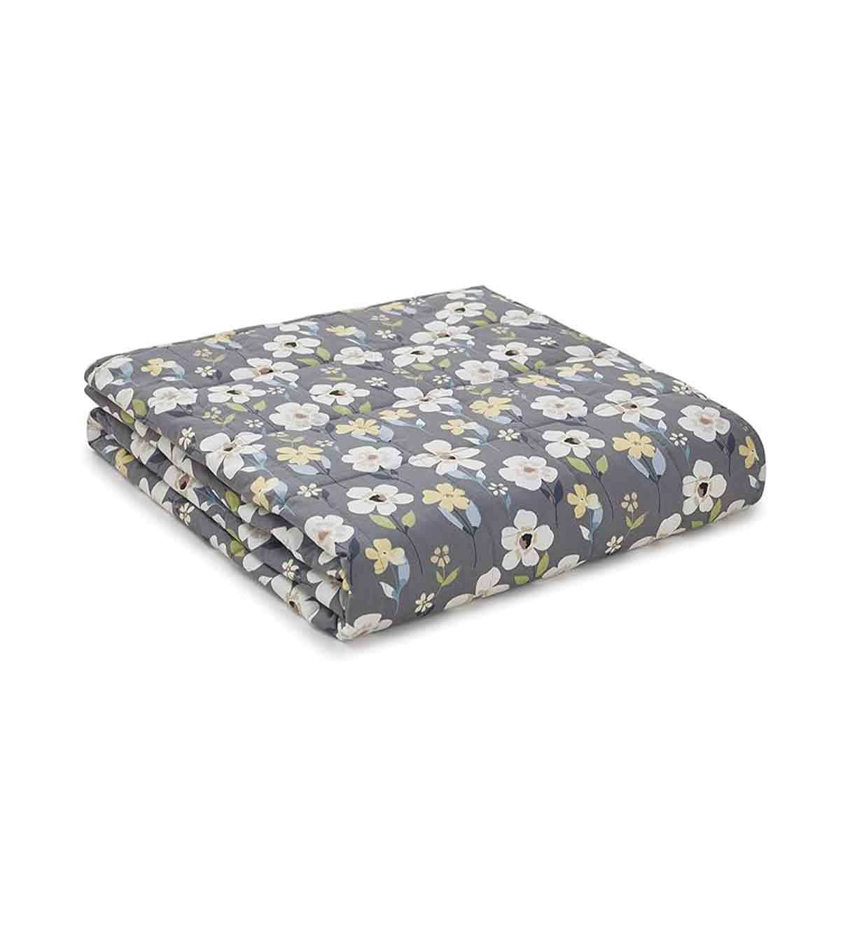 Product: Original Cotton Weighted Blanket | Color: White Flower