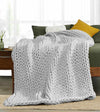 Product: Knitted Weighted Blanket | Color: Silver Grey