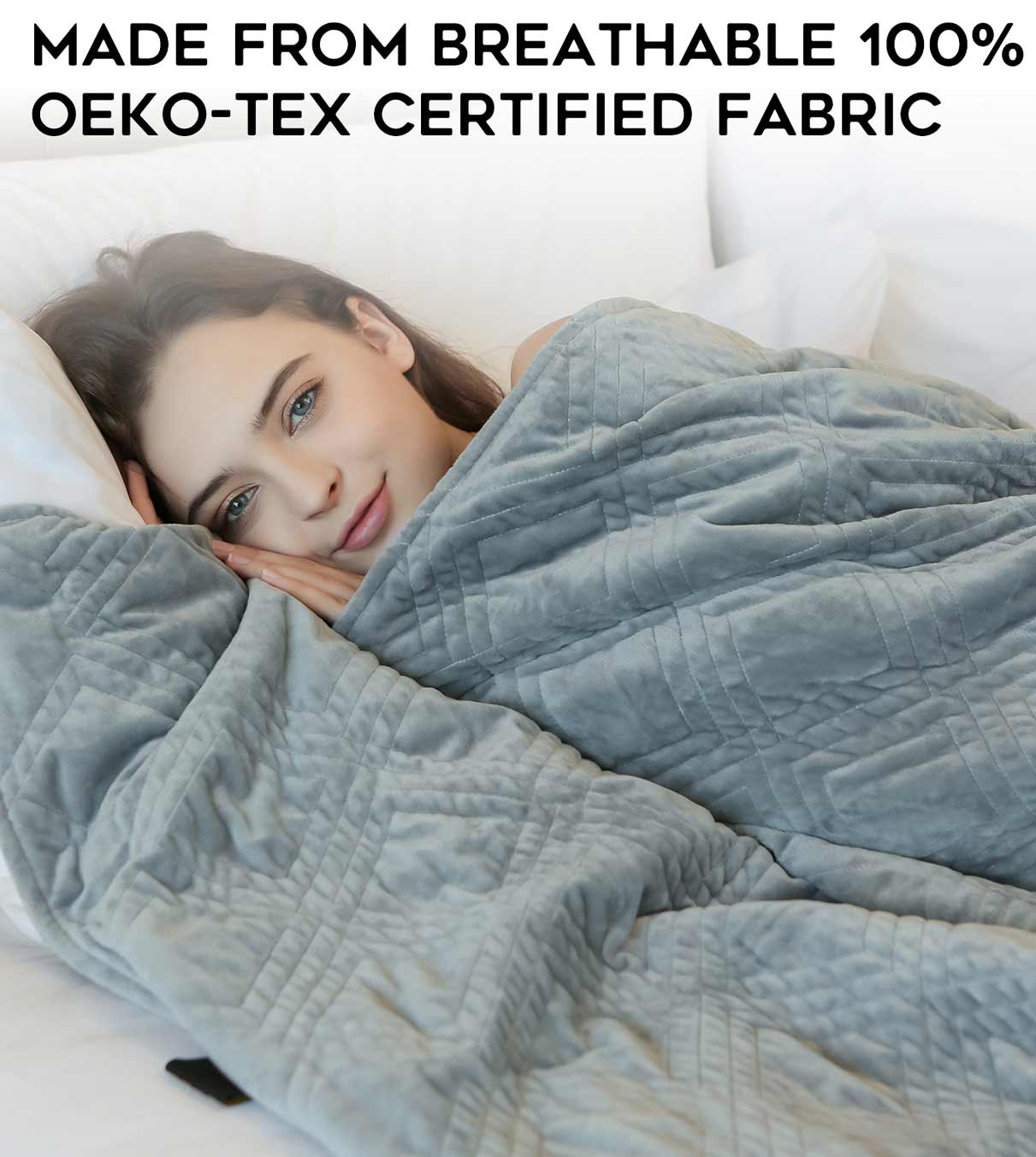 Product: Queen Size Weighted Blanket Duvet Cover | Color: Minky Diamond Quilted