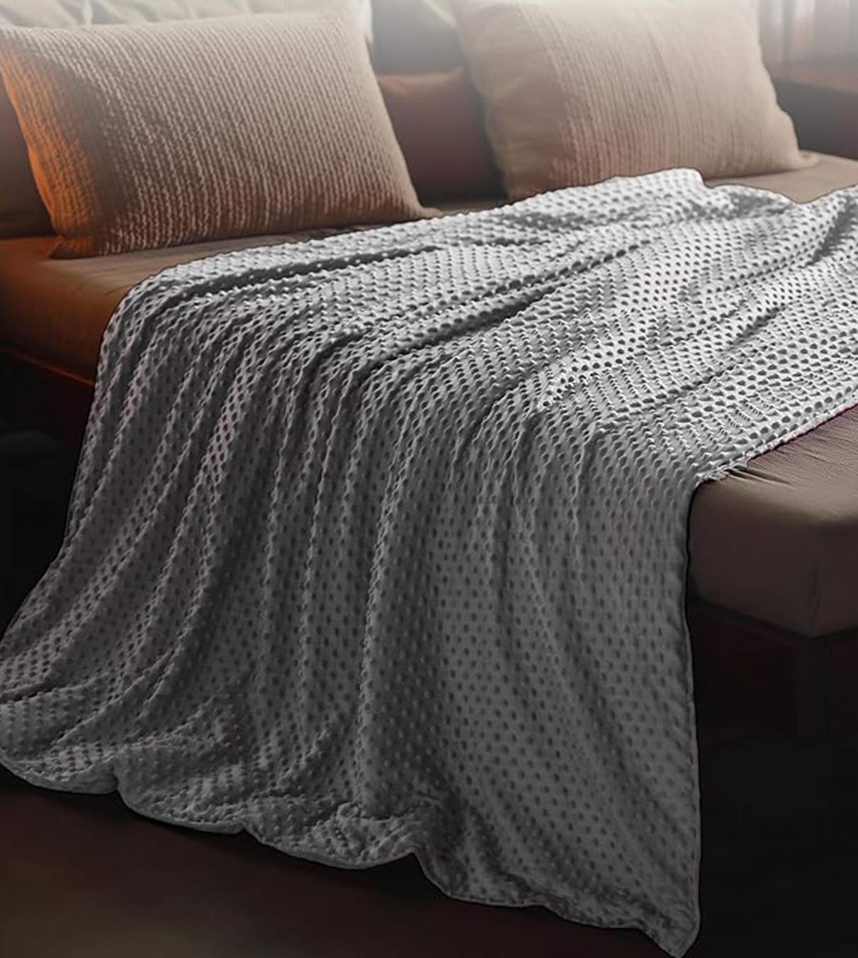 Product: Weighted Blanket Duvet Cover King/California King Size | Color: Minky Light Grey