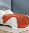 Product: Knitted Velvet Weighted Blanket | Color: Velvet Orange