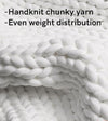 Product: Knitted Velvet Weighted Blanket | Color: Velvet White