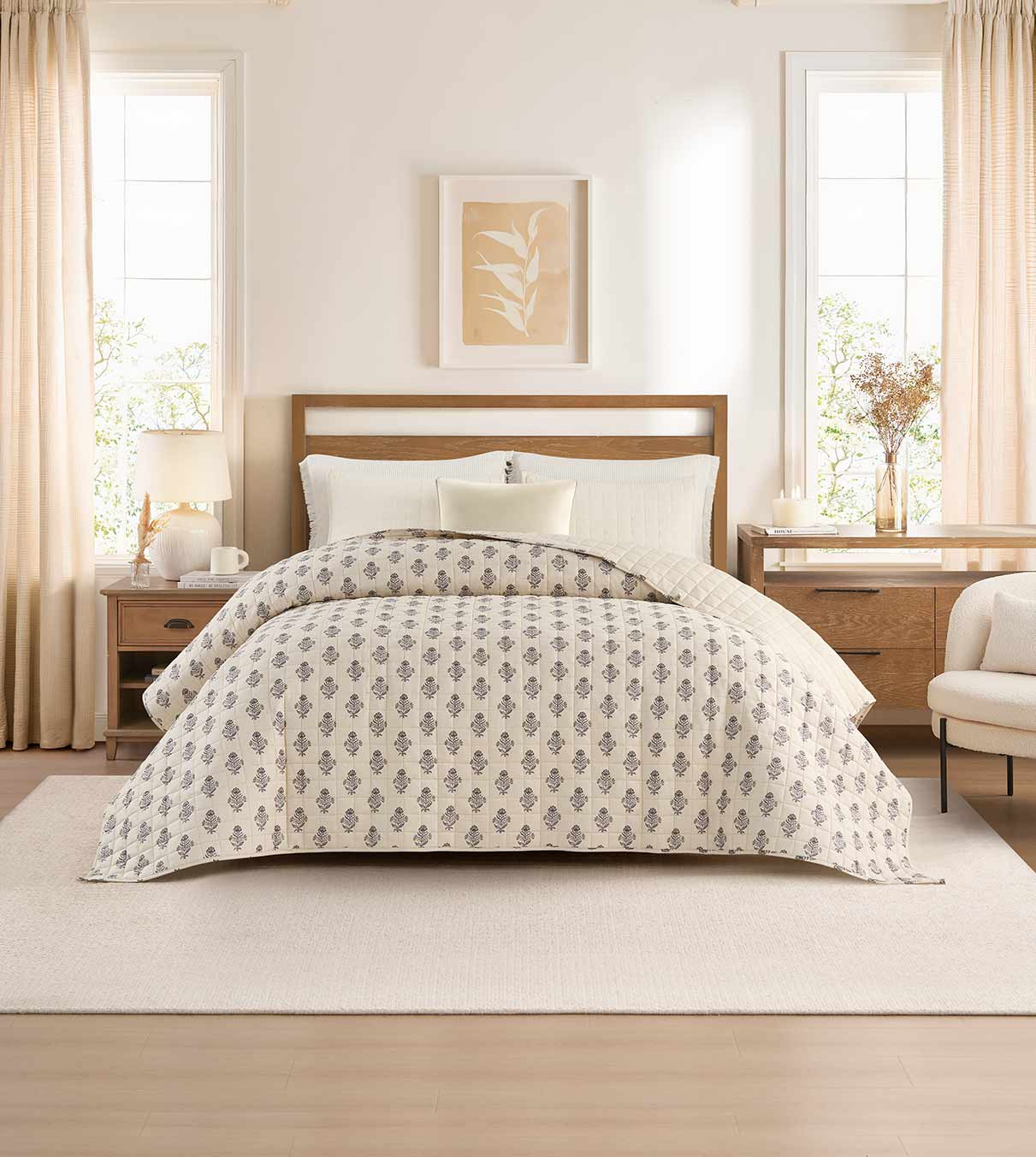 Product: Original Cotton-Linen Weighted Blanket | Color: Cotton-Linen Damask 3.0