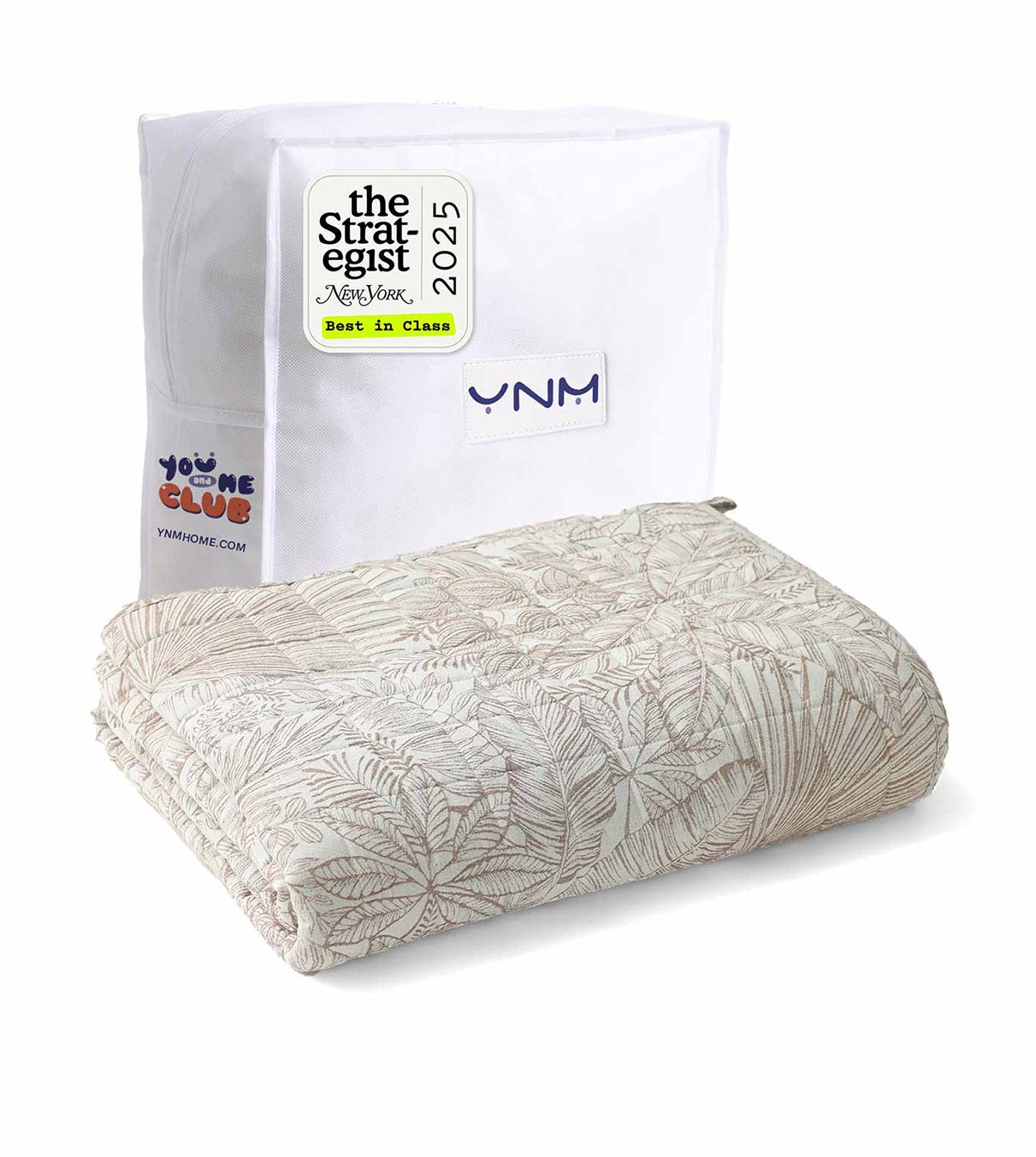 Product: Original Cotton-Linen Weighted Blanket | Color: Cotton-Linen Palmtree 3.0