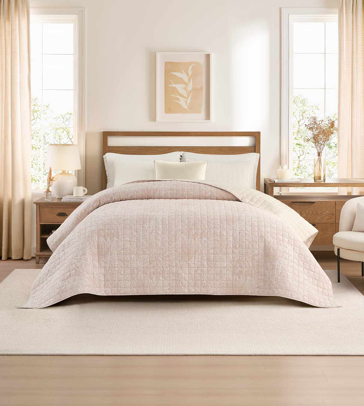 Product: Original Cotton-Linen Weighted Blanket | Color: Cotton-Linen Palmtree 3.0