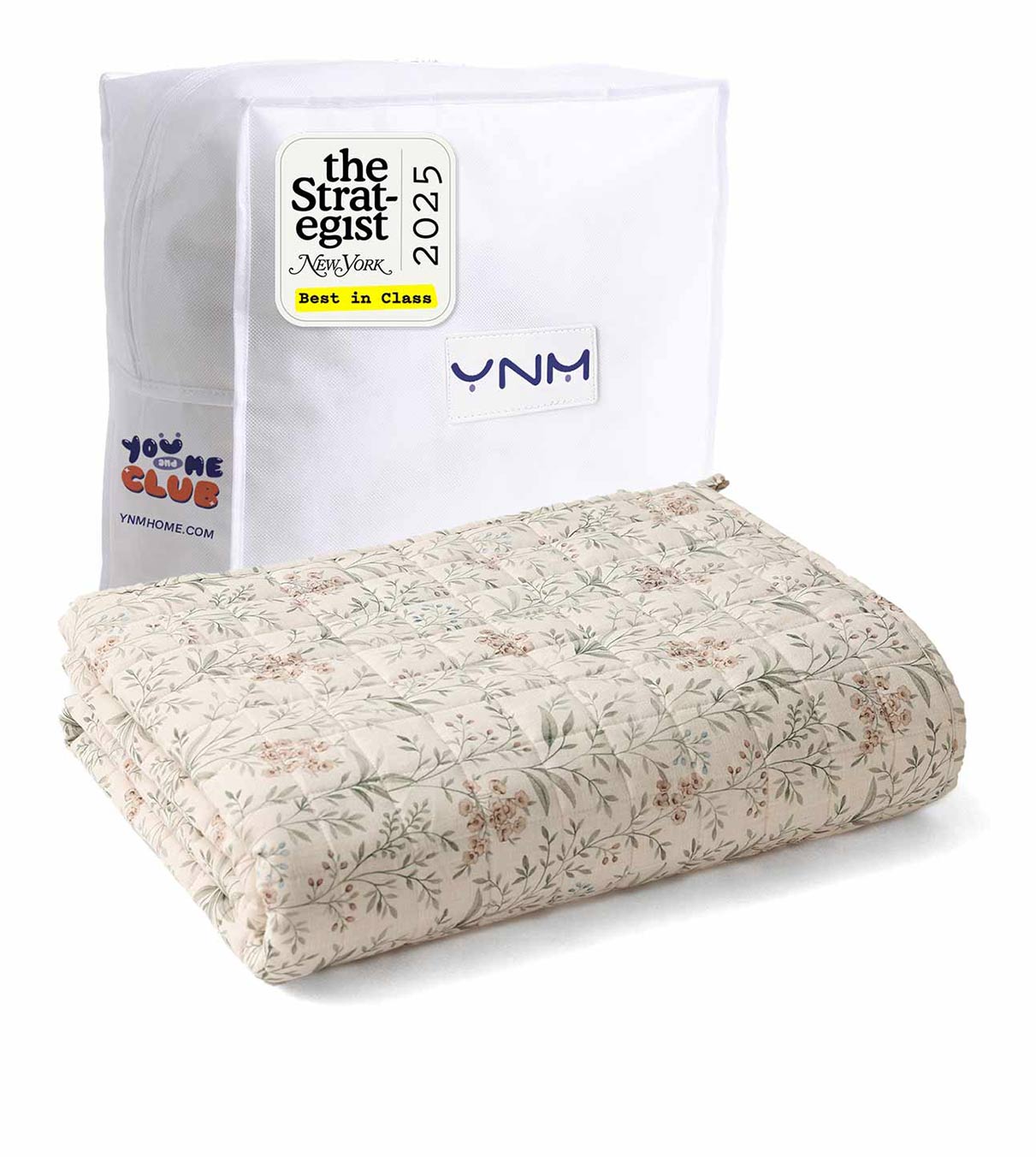 Product: Original Cotton-Linen Weighted Blanket | Color: Cotton-Linen Botanical 3.0